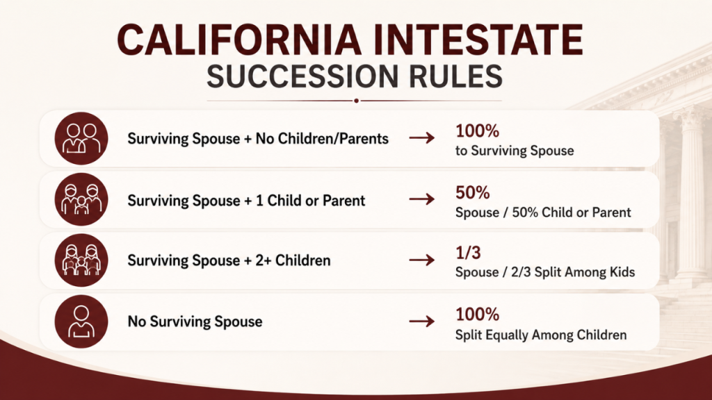 What Happens If Someone Dies Without a Will in San Rafael (Intestate Succession)